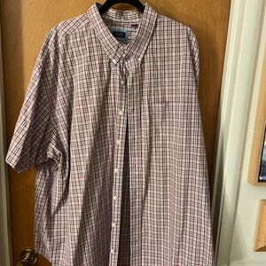 Men's Red and White Dress Shirt